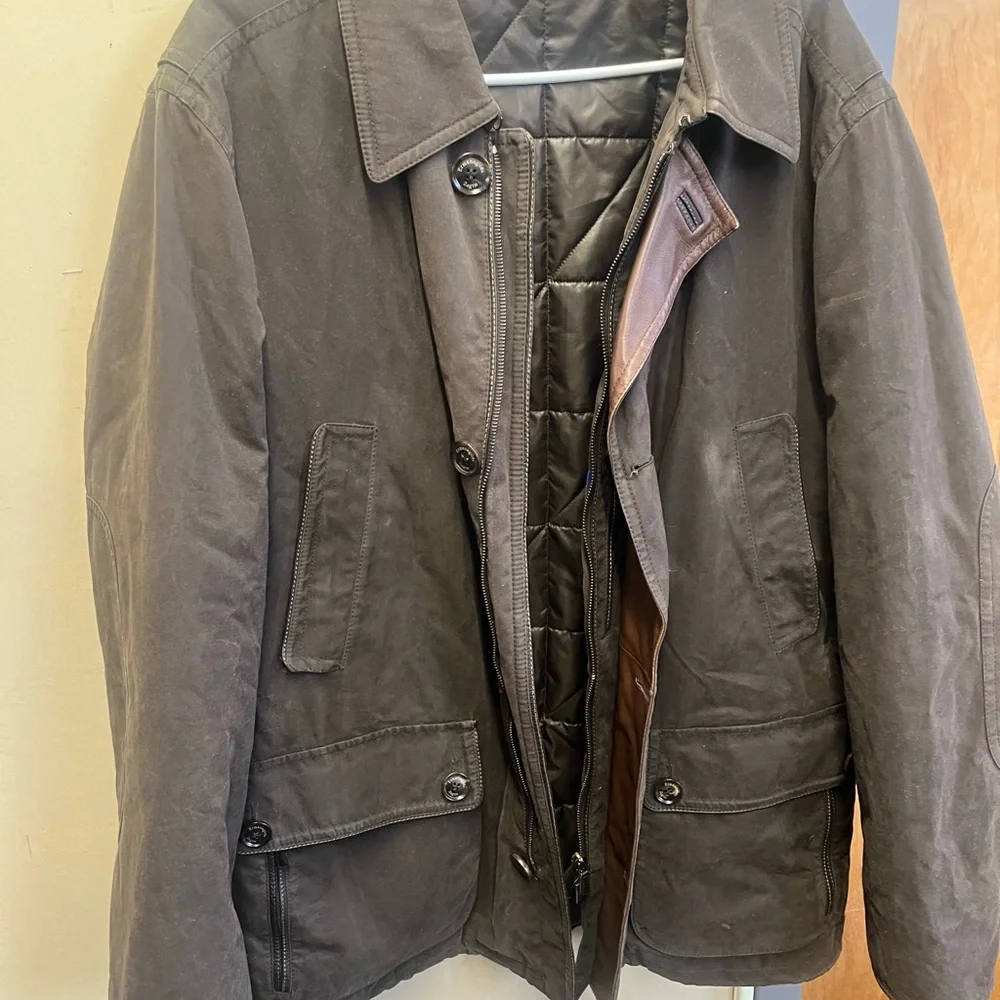 Ermenegildo Zegna vintage Brown Military Field Jacket with Quilted Liner - Picture 2 of 16